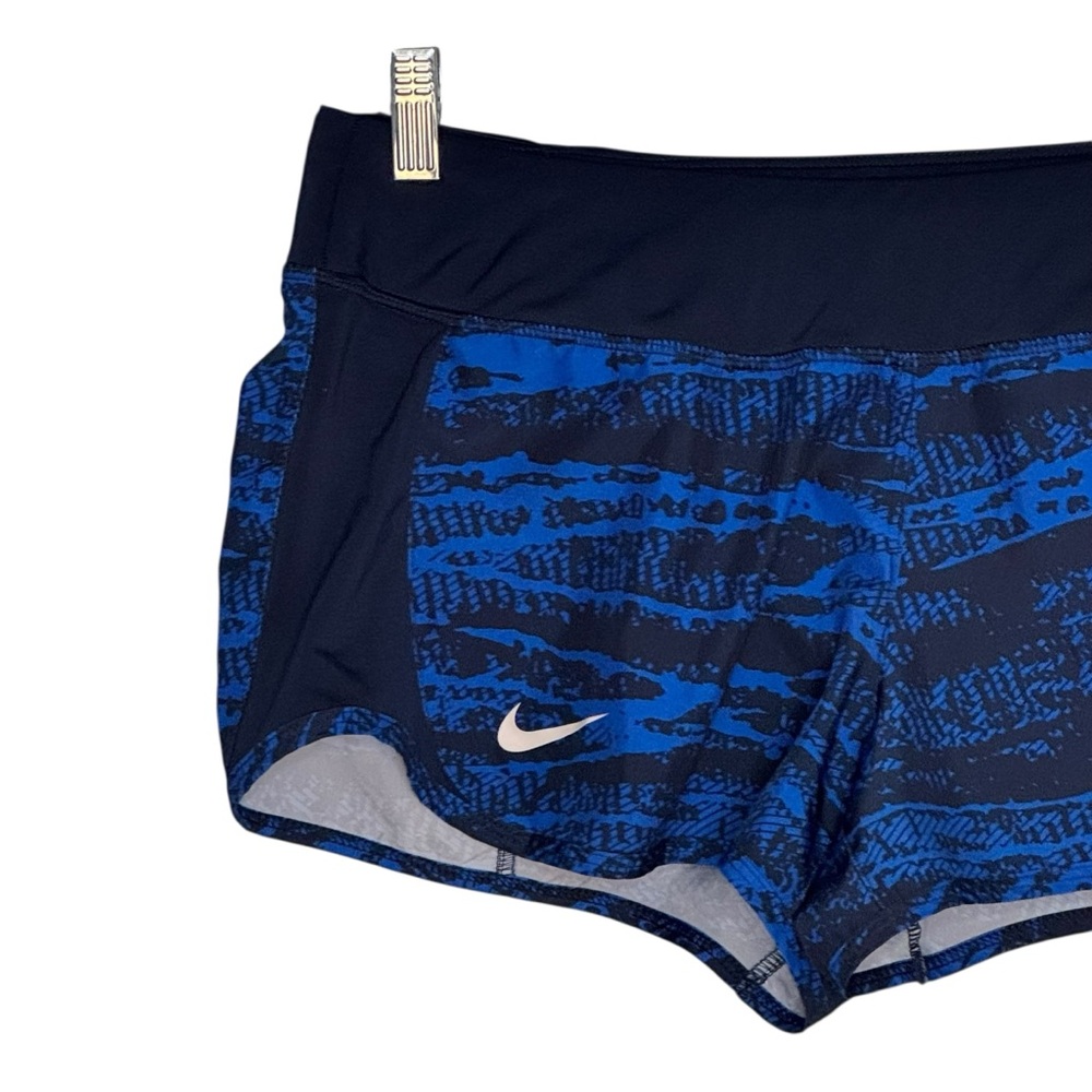 Womens Nike Size Large Dri Fit UCONN Huskies Blue/Black Polyester Running Shorts - Picture 2 of 9